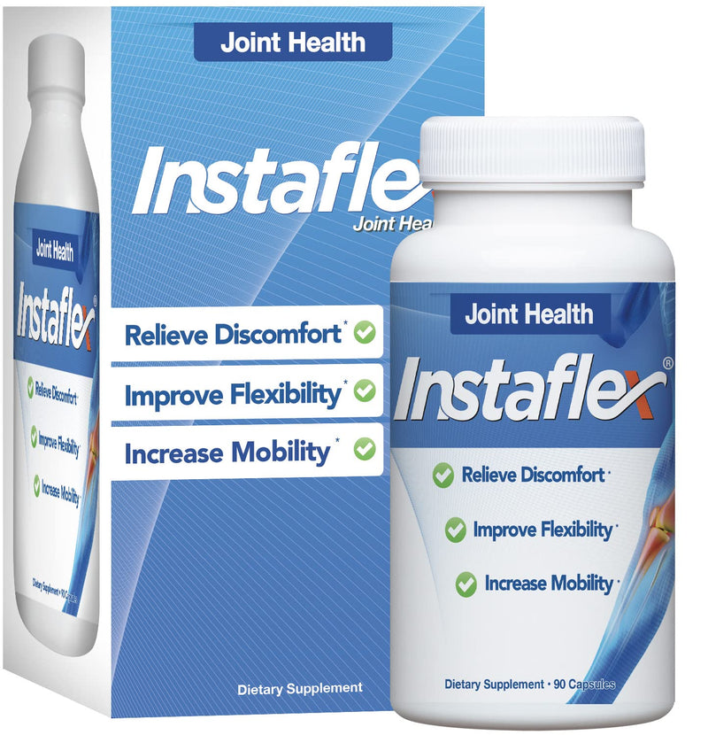 [Australia] - Instaflex Joint Support - Clinically Studied Joint Relief Blend of Glucosamine, MSM, White Willow, Turmeric, Ginger, Cayenne, Hyaluronic Acid - 90 Capsules 90 Count (Pack of 1) 