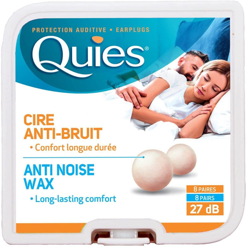 [Australia] - Caswell-Massey Boules Quies Ear Plugs – Natural Beeswax and Cotton Plugs for Swimming, Sleeping – Disposable, Reusable – 8 Pairs 