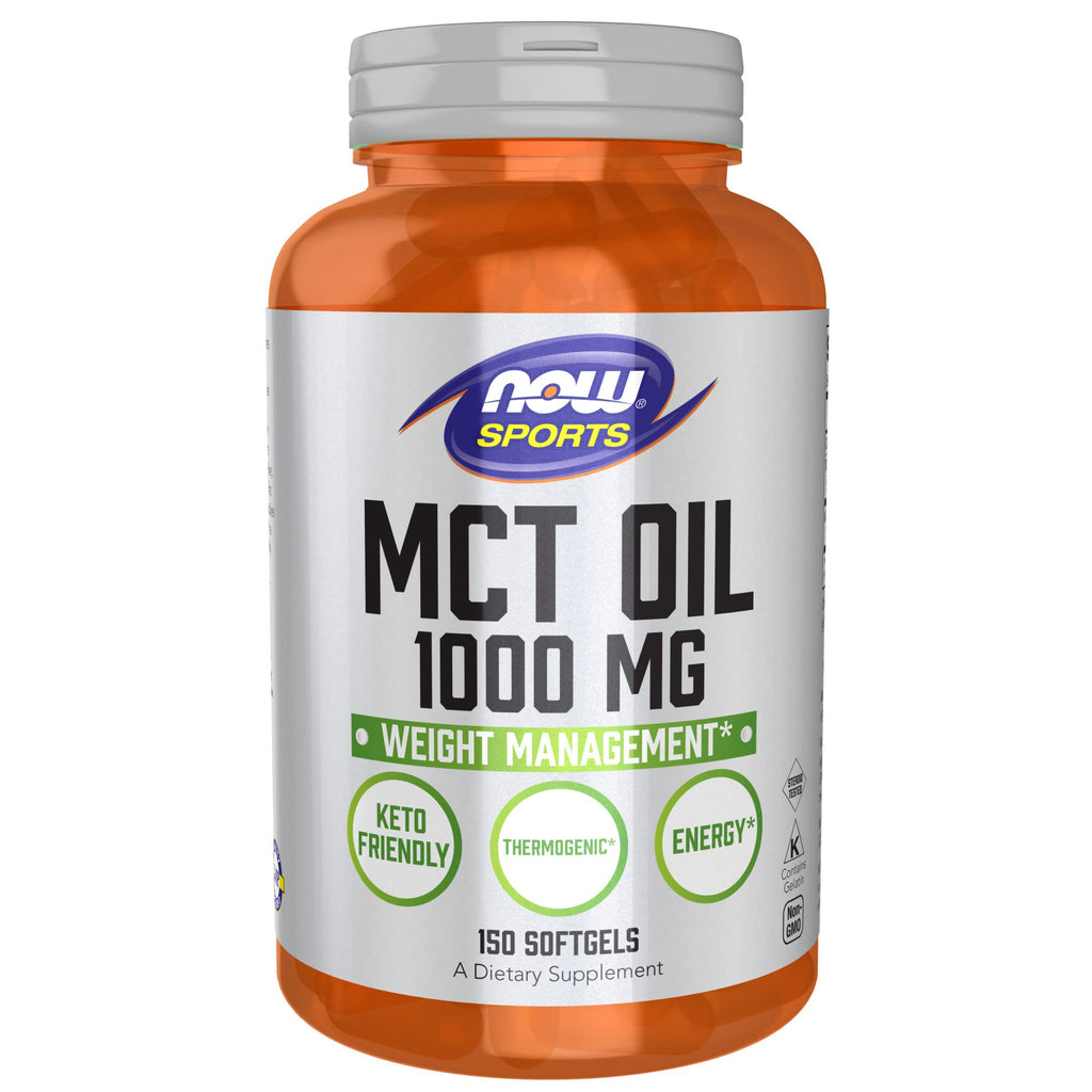 [Australia] - NOW Sports Nutrition, MCT (Medium-chain triglycerides) Oil 1,000 mg, Weight Management, 150 Softgels 
