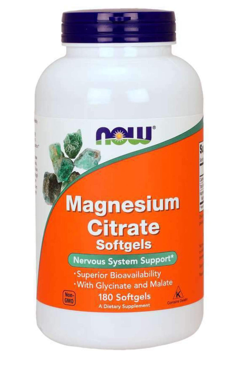 [Australia] - Magnesium Citrate 134mg Now Foods 180 Softgel 