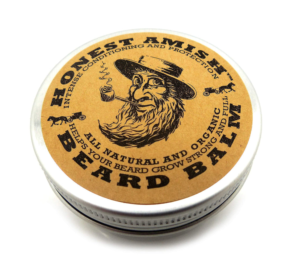 [Australia] - Honest Amish Beard Balm Leave-in Conditioner - Made with only Natural and Organic Ingredients - 2 Ounce Tin 