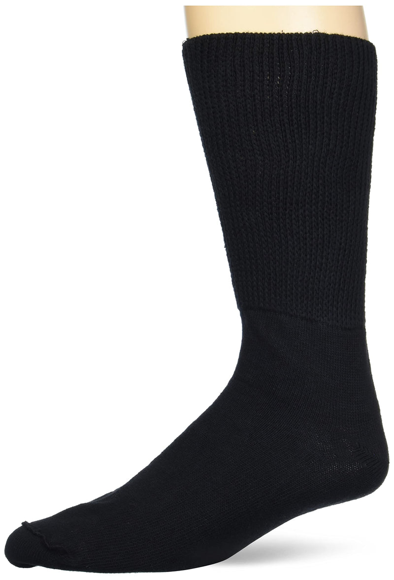[Australia] - Extra Wide Medical Mid Calf Crew (Pack of 3) Medium Black 