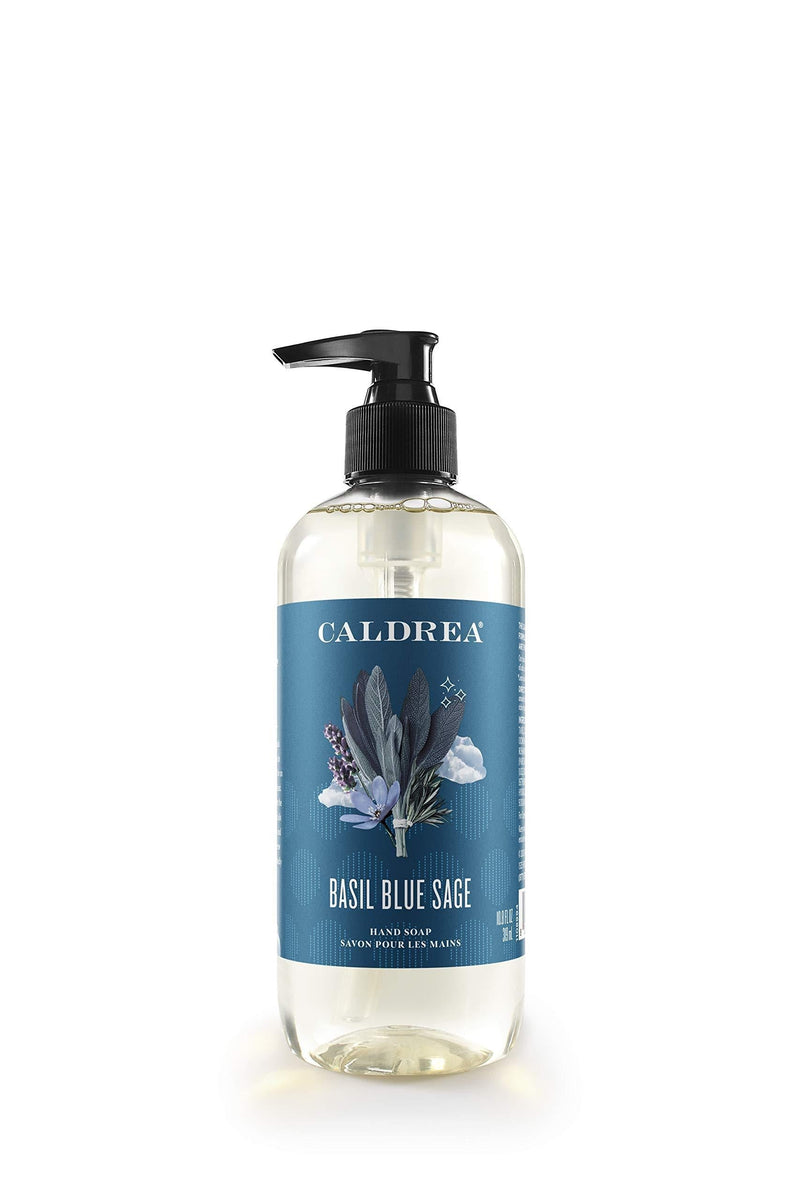 [Australia] - Caldrea Hand Wash Soap, Aloe Vera Gel, Olive Oil and Essential Oils to Cleanse and Condition, Basil Blue Sage Scent, 10.8 oz (Packaging May Vary) 