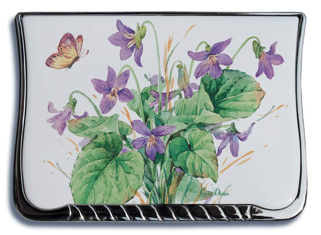 [Australia] - Lissom Design Deluxe Compact Mirror, 3.5 x 2.63-inches, Vegetable Garden -Violets 
