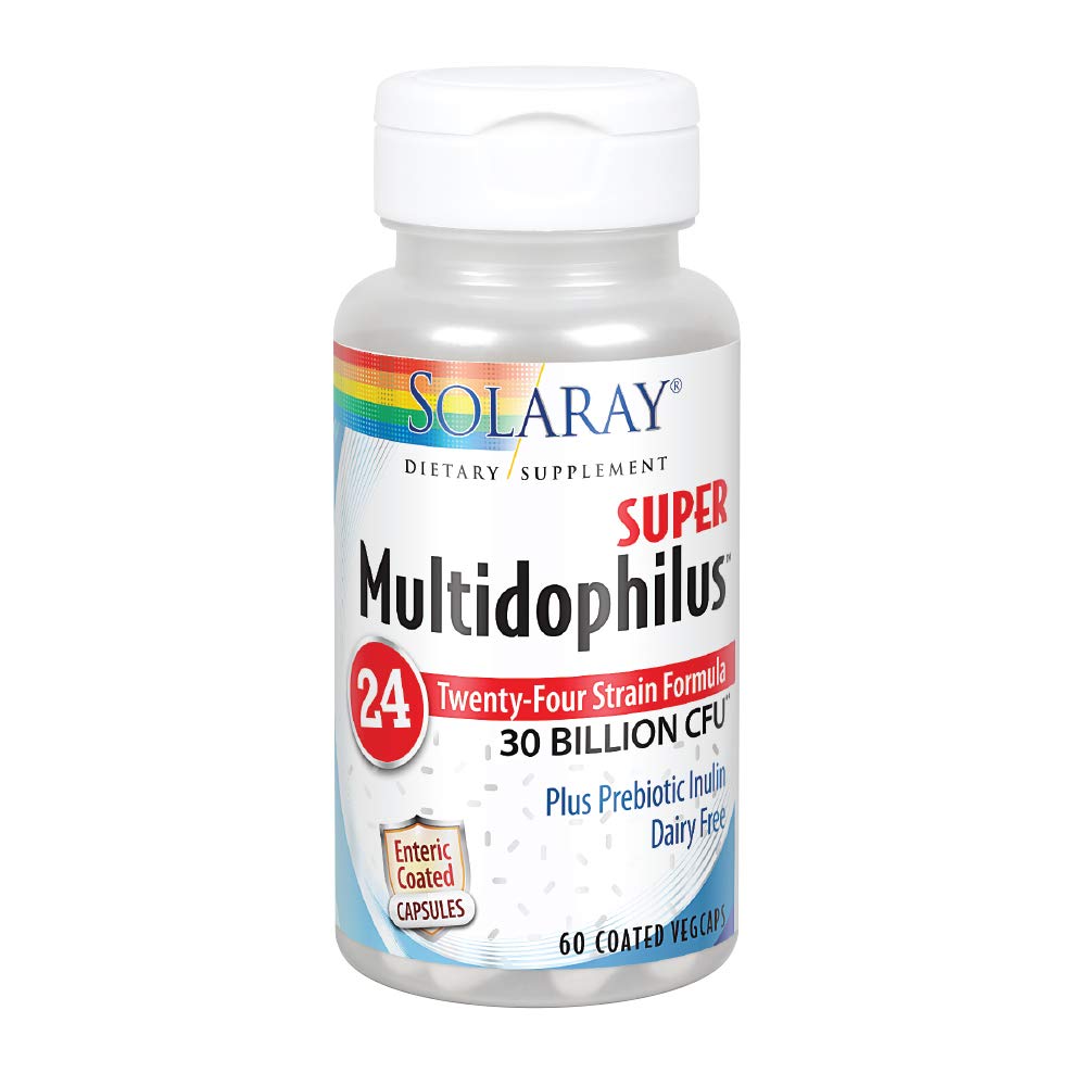 [Australia] - Solaray Super Multidophilus 24 Strain Probiotic | 30 Billion CFU | Healthy Gut Support | 30 Serv | 60 Enteric VegCaps 