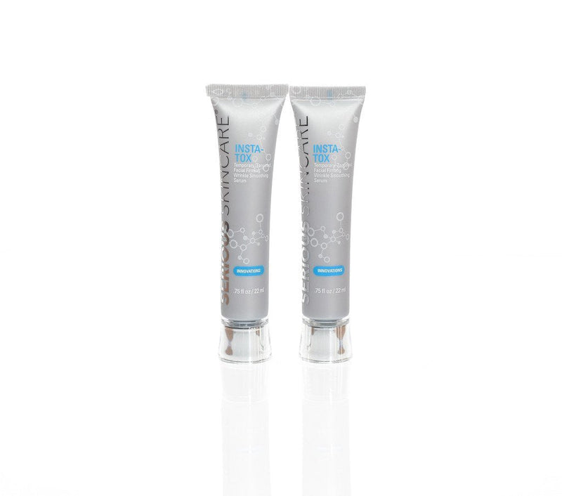 [Australia] - Serious Skincare INSTA-TOX Facial Firming Wrinkle Smoothing Serum - .75 oz Twin Pack - Instant line filler - pore minimizer - helps visibly to reduce fine lines and crow’s feet - Original formula 