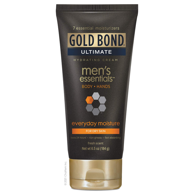 [Australia] - Gold Bond Men's Essentials Hydrating Cream 6.5 oz., Everyday Moisture for Dry Skin 6.5 Ounce (Pack of 1) 