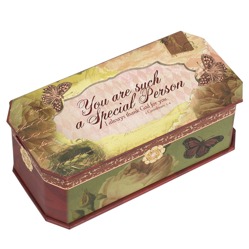 [Australia] - Cottage Garden Special Person Belle Papier Petite Musical Jewelry Box with Vintage Finish Plays Amazing Grace 