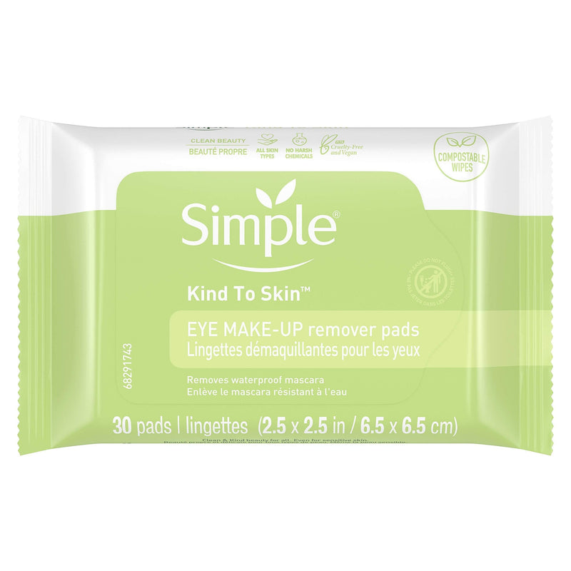 [Australia] - Simple Kind to Eyes Eye Makeup Remover Pads, 30 ct 