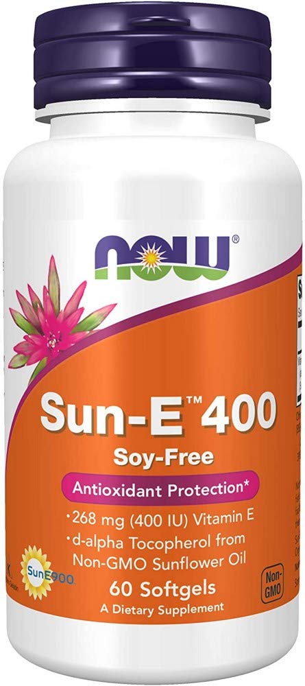 [Australia] - NOW Supplements, Sun-E™ 400 IU with d-alpha Tocopherol from Non-GMO Sunflower Oil, 60 Softgels 