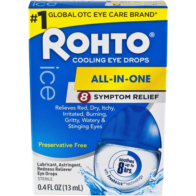 [Australia] - Rohto Eye Drops Cooling R Size Eye Drops Cooling Relief, Clear, 0.4 Fl.Oz 