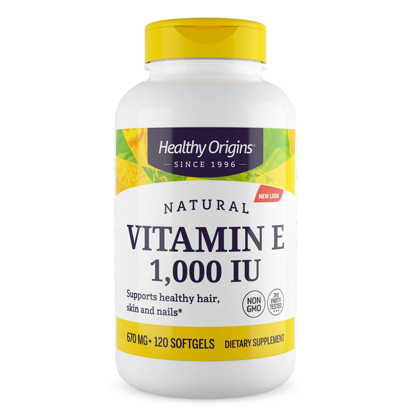 [Australia] - Healthy Origins Vitamin E 1,000 IU (Natural, IP Non-GMO), 120 Softgels 120 Count (Pack of 1) 