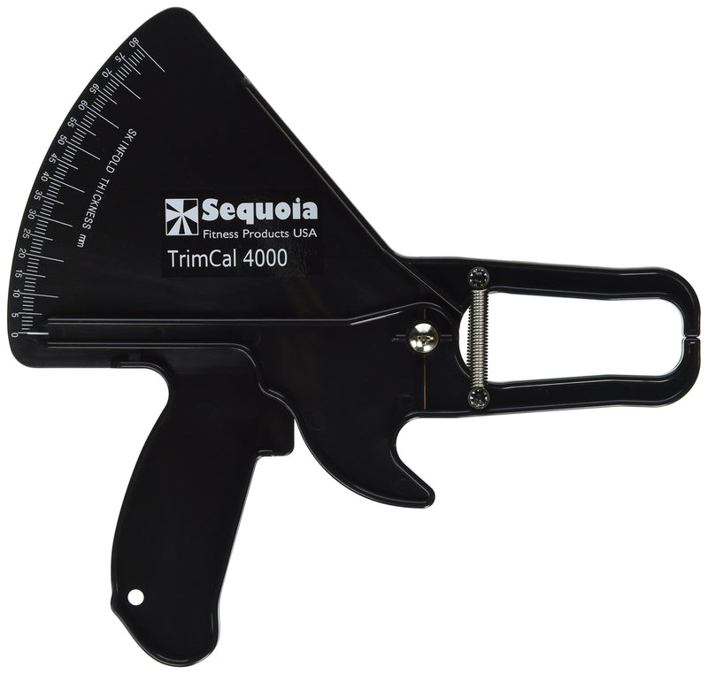 [Australia] - Sequoia Fitness TrimCal 4000 Body Fat Caliper (Black) [Health and Beauty] with Fat % Chart Black 