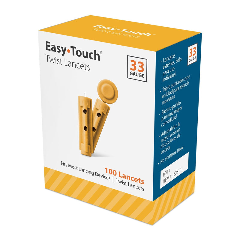 [Australia] - EasyTouch Twist Lancets - 33 G, (100 per Box) 