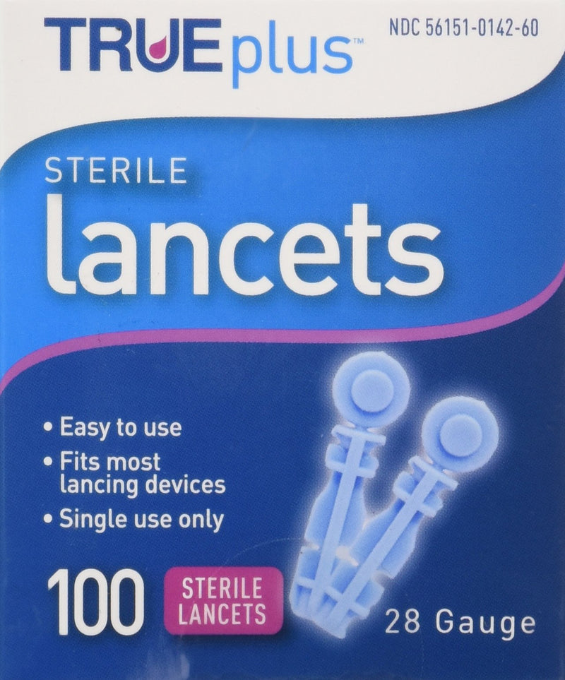 [Australia] - TRUEplus Sterile Lancets, 28 Gauge, 100 Count 100 Count (Pack of 1) 