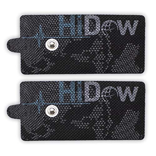 [Australia] - HiDow TENS EMS XL Replacement Pads (2" X 4") Muscle Stimulator Electrodes Gel Pads Reusable Premium Quality 3.5mm snap on 