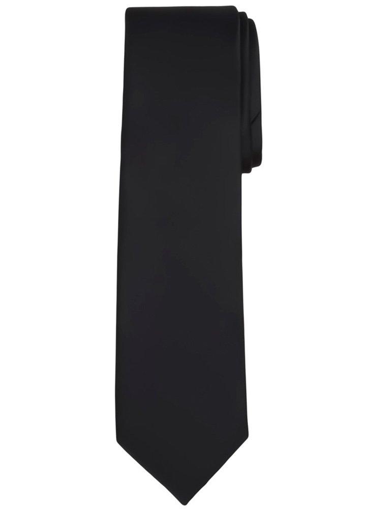 [Australia] - Jacob Alexander Solid Color Men's Regular Tie Black 