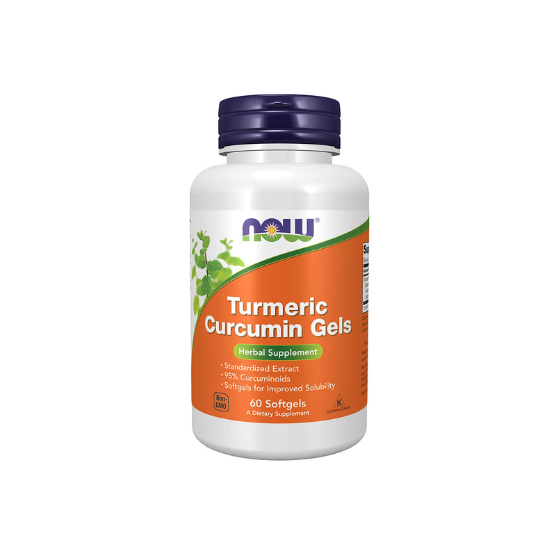 [Australia] - NOW Supplements, Tumeric Curcumin (Curcuma longa) Gels, Standardized Extract, Herbal Supplement with 95% Curcuminoids, 60 Softgels 