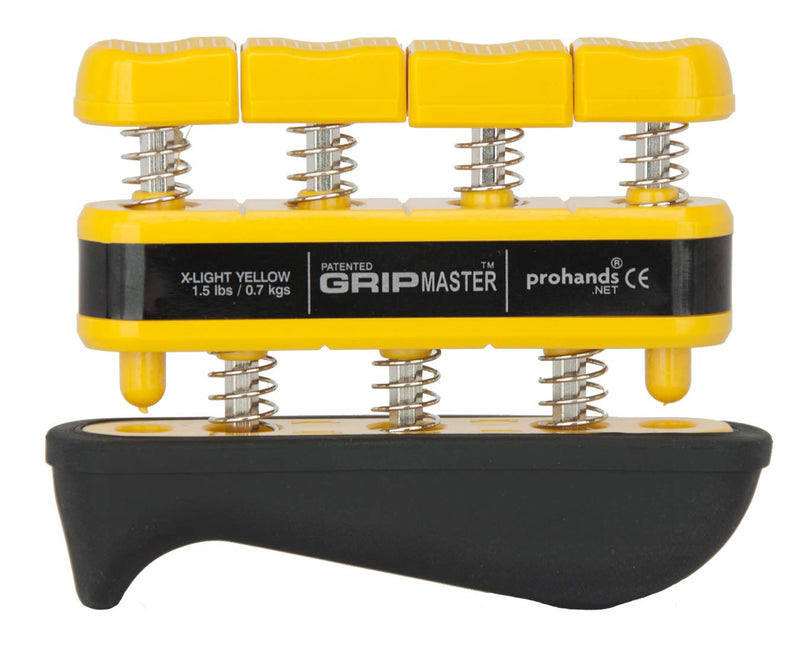 [Australia] - Prohands Gripmaster Rehab Hand Exerciser, Finger Exerciser (Hand Grip Strengthener), Spring-Loaded, Finger-Piston System, Added Palm Cushion, (1.5 lb X-Light Tension, Yellow-Gripmaster Rehab) 1.5 Pound (X-Light Tension) Yellow - Gripmaster Rehab 