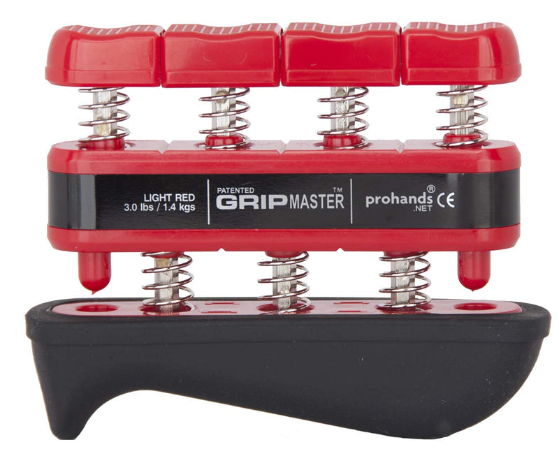 [Australia] - Prohands Gripmaster Rehab Hand Exerciser, Finger Exerciser (Hand Grip Strengthener), Spring-Loaded, Finger-Piston System, Added Palm Cushion, (3 lb Light Tension, Red-Gripmaster Rehab) 3 Pound (Light Tension) Red - Gripmaster Rehab 