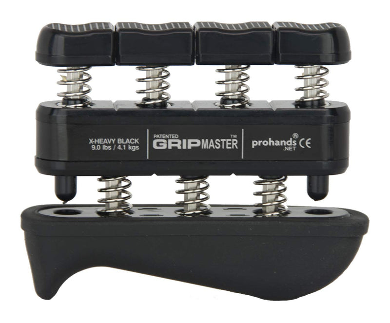 [Australia] - Prohands Gripmaster Rehab Hand Exerciser, Finger Exerciser (Hand Grip Strengthener), Spring-Loaded, Finger-Piston System, Added Palm Cushion, (9 lb X-Heavy Tension, Black-Gripmaster Rehab) 9 Pound (X-Heavy Tension) Black - Gripmaster Rehab 