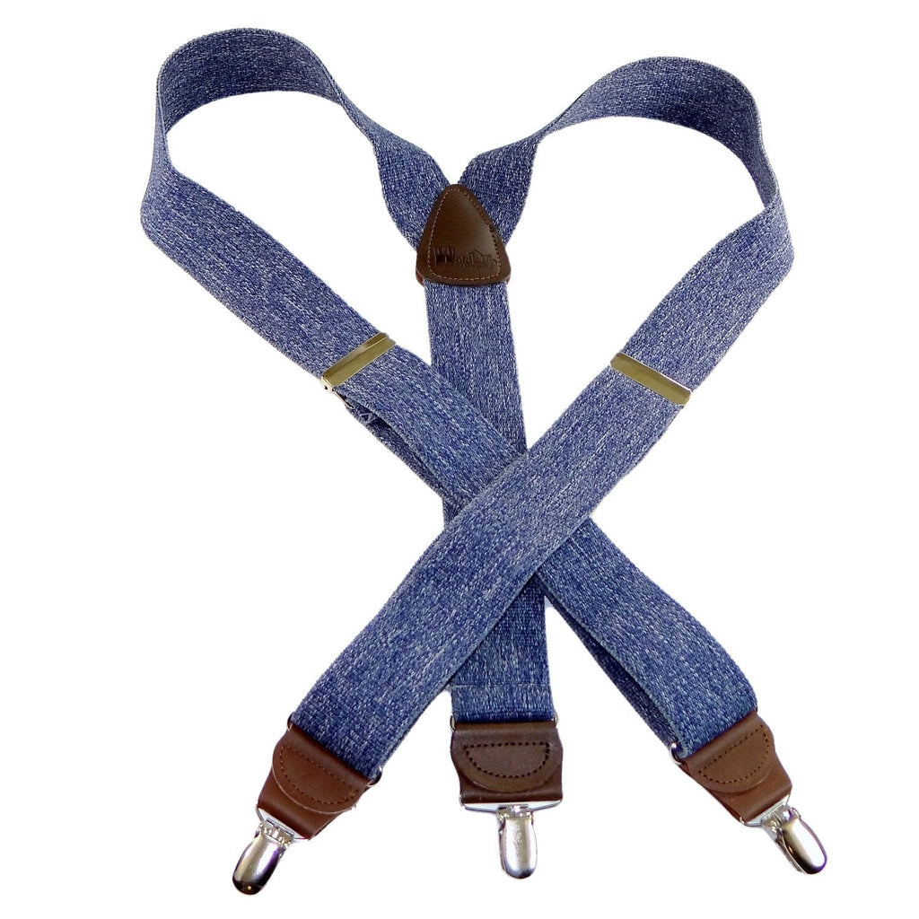 [Australia] - HoldUp Suspender in a Dark Denim color Y-back Suspenders in our Casual Series with No-slip Silver Patented Clips 