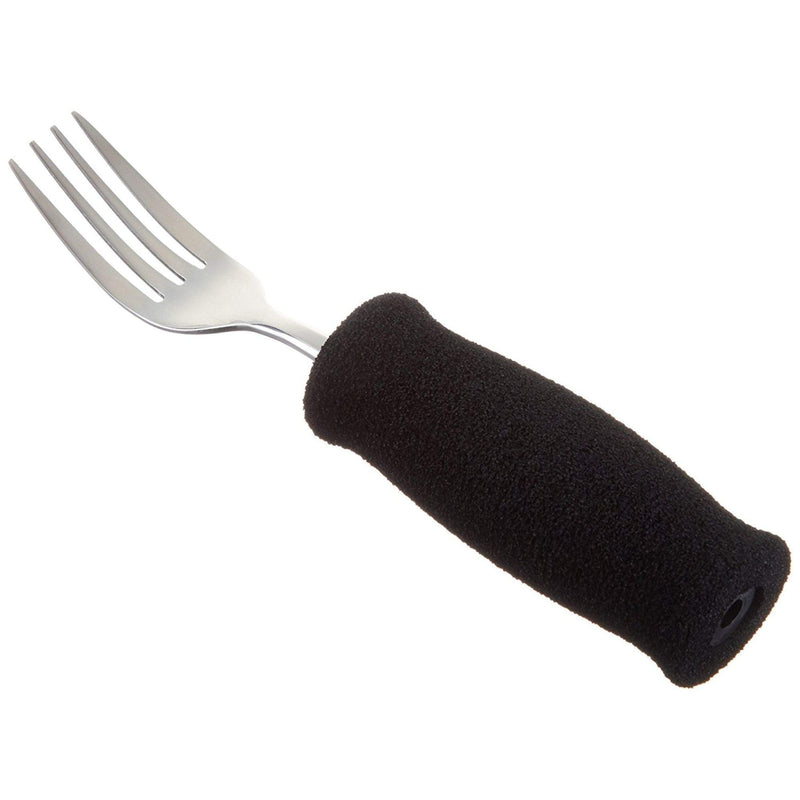 [Australia] - Sammons Preston - 40046 Deluxe Built-Up Handle Adaptive Grip Fork, 8" Long, Stainless-Steel Easy-Hold Utensil with Removable Soft Molded Foam Grip, Adaptive Utensil for Those with Arthritis and Weak Grip 