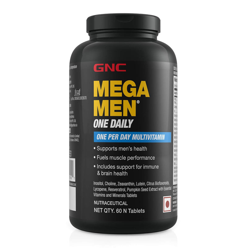 [Australia] - GNC Mega Men One Daily Multivitamin for Men, 60 Count, Take One A Day for 19 Vitamins and Minerals, Supports Muscle Performance, Energy, Metabolism, Brain, and Immune System 