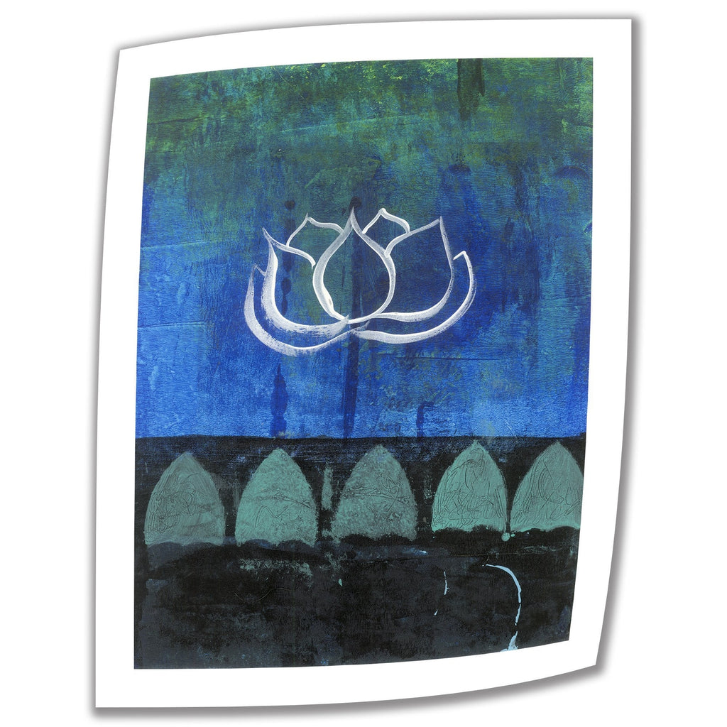 [Australia] - Art Wall Lotus Blossom 18 by 14-Inch Unwrapped Canvas Art by Elena Ray with 2-Inch Accent Border 18x14 