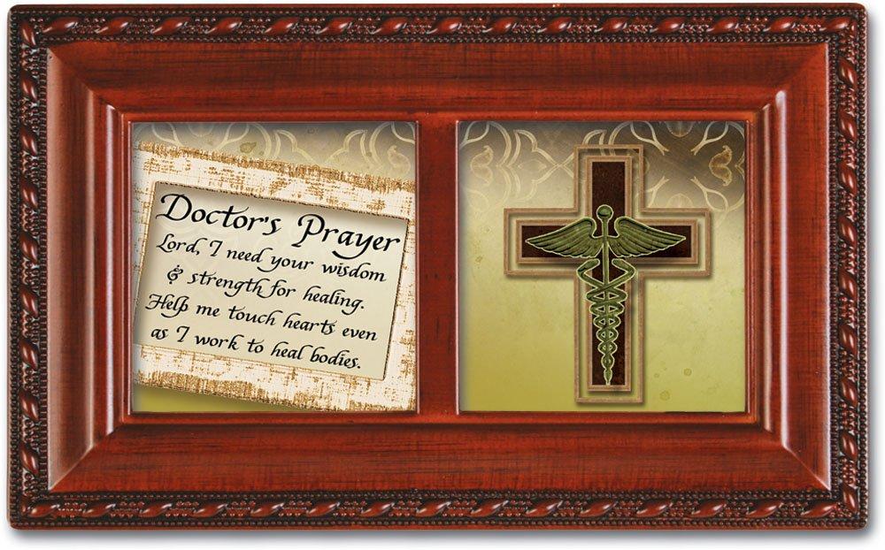 [Australia] - Cottage Garden Doctors Prayer Woodgrain Petite Music Box/Jewelry Box Plays Amazing Grace 