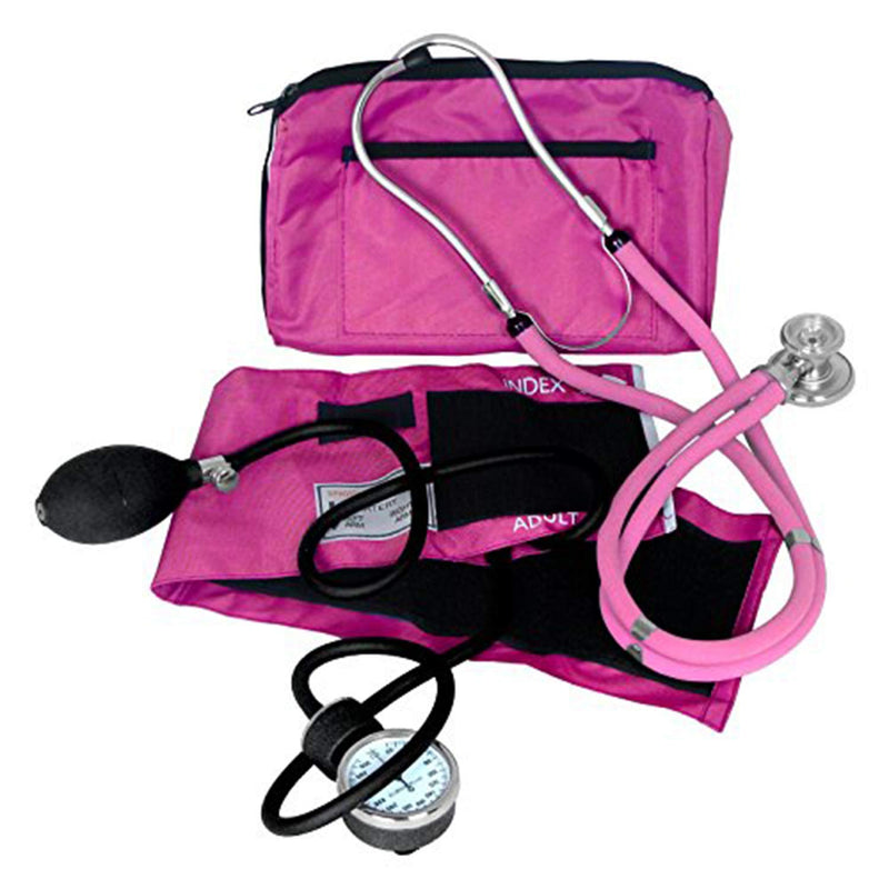 [Australia] - Dixie EMS Blood Pressure and Sprague Stethoscope Kit - Pink 