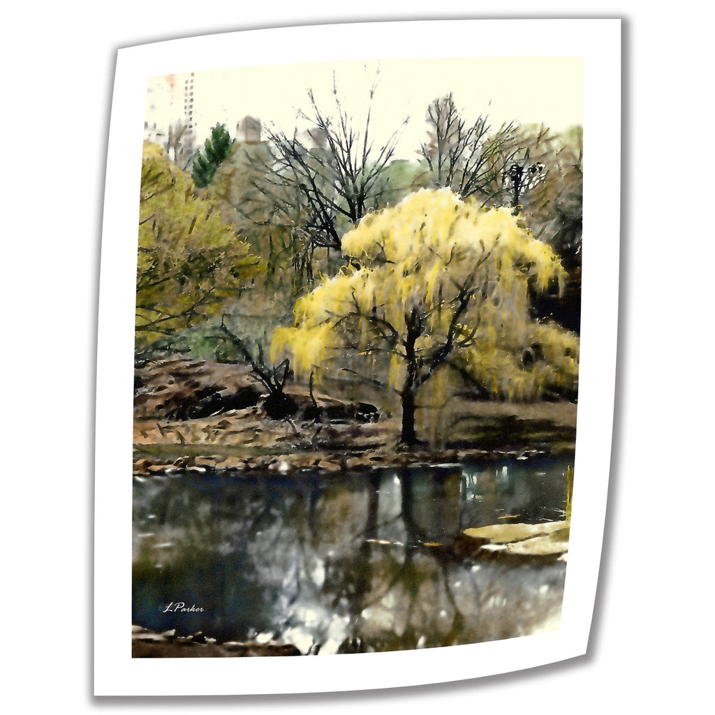 [Australia] - Art Wall Spring Central Park 18 by 14-Inch Unwrapped Canvas Art by Linda Parker with 2-Inch Accent Border 18x14 