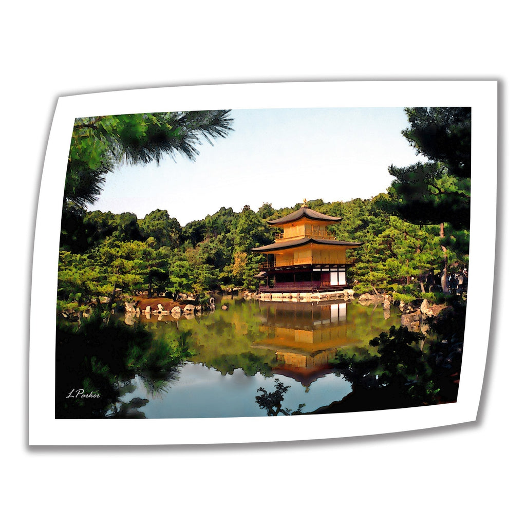 [Australia] - Art Wall Kinkakuji 24 by 32-Inch Unwrapped Canvas Art by Linda Parker with 2-Inch Accent Border 24x32 
