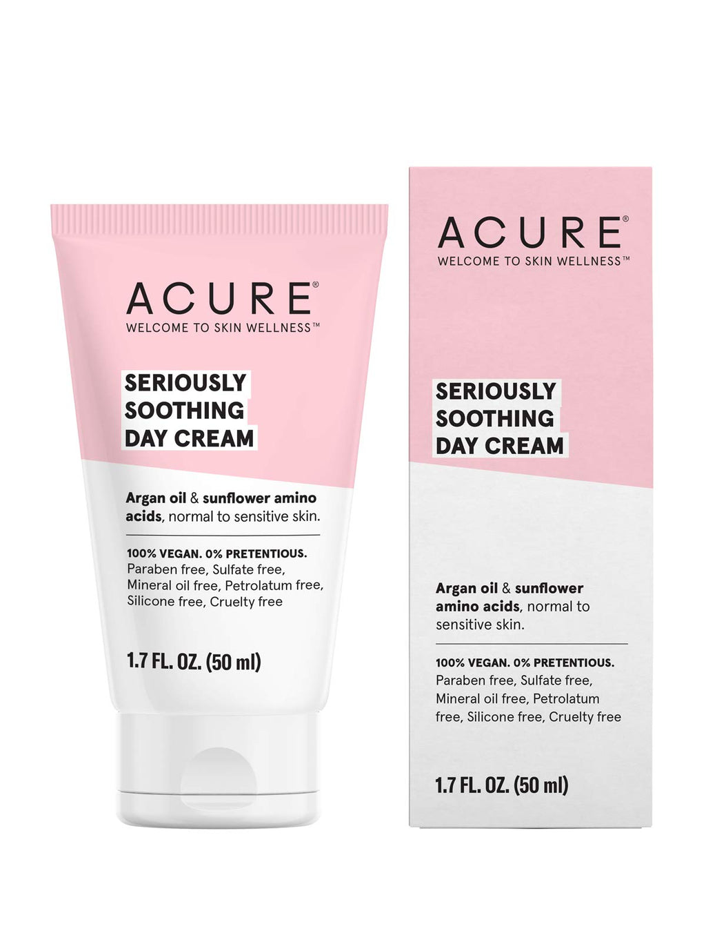 [Australia] - Acure Seriously Soothing Day Cream | 100% Vegan | For Dry to Sensitive Skin | Argan Oil, Sunflower Amino Acids & Chamomille - Nourishes & Soothes | 1.7 Fl Oz, Unscented 
