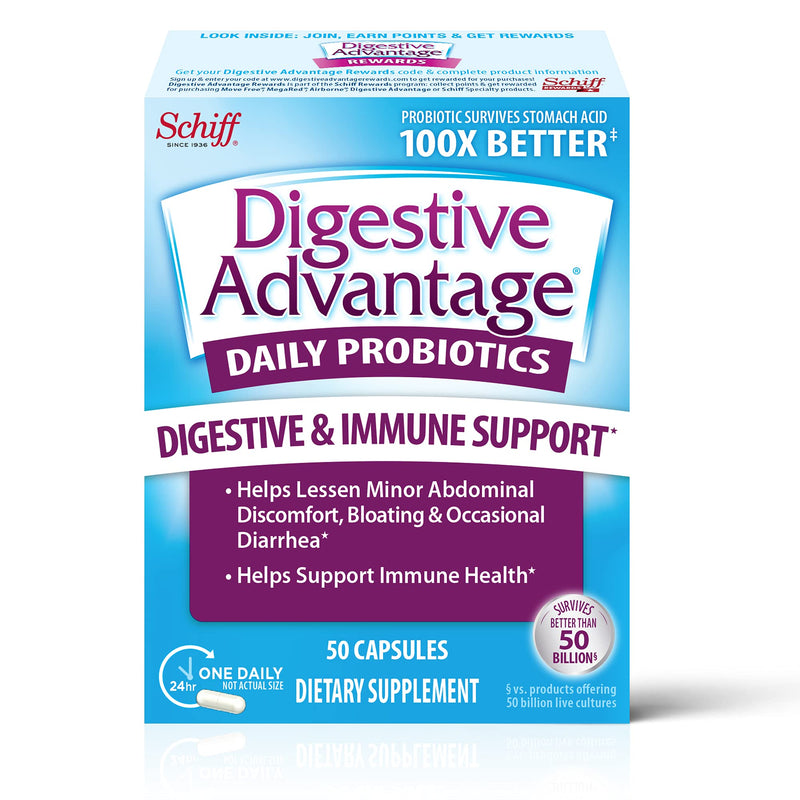 [Australia] - Daily Probiotic Capsules For Digestive Health & Gut Health, Digestive Advantage Probiotics For Men and Women (50 count box) 50 Count (Pack of 1) 