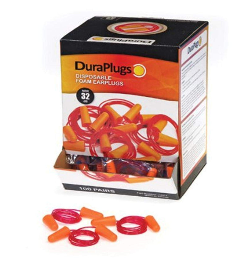 [Australia] - Liberty DuraPlug Corded Disposable Foam Earplug with 32 dB NRR, Orange (Case of 100 Pairs) Pack of 1 