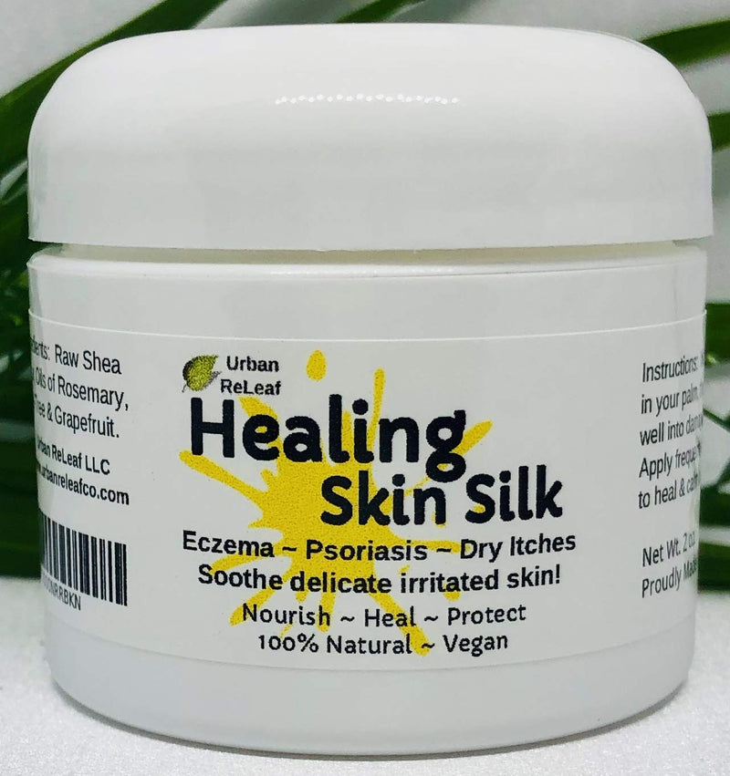[Australia] - Urban ReLeaf HEALING SKIN SILK, Heals Eczema Psoriasis, Dry Itchy Skin, Nourishing Skin Balm. Rich Shea Butter, Holistic NATURAL Cream. Soothing to body & soul. Healing Essential Oils ! 