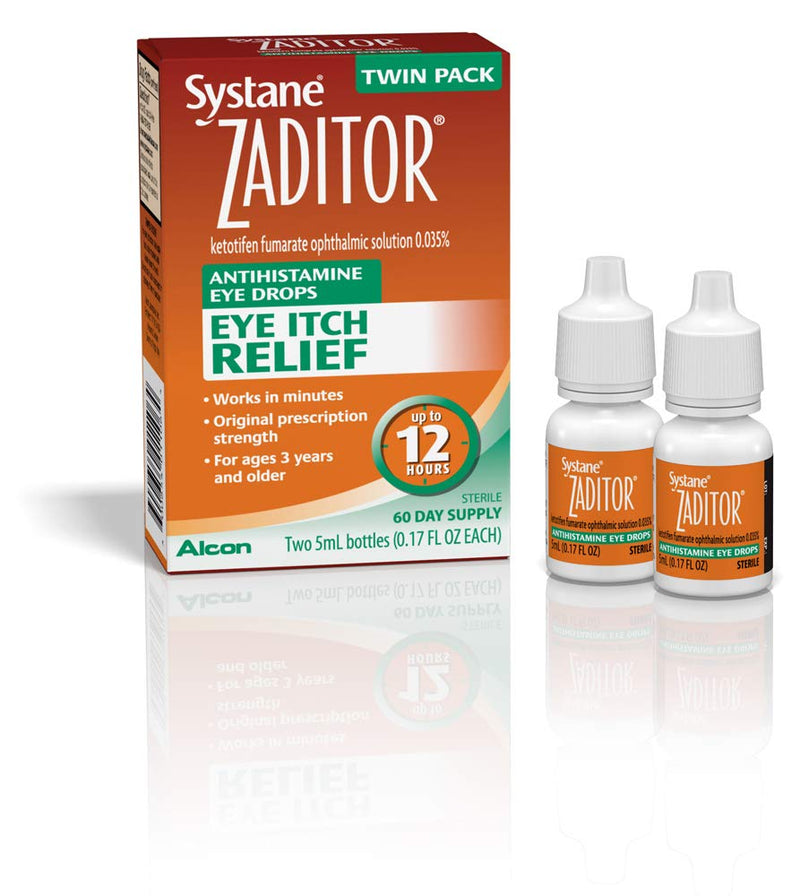 [Australia] - Zaditor Antihistamine Eye Drops, Twin Pack, 5-mL Each 