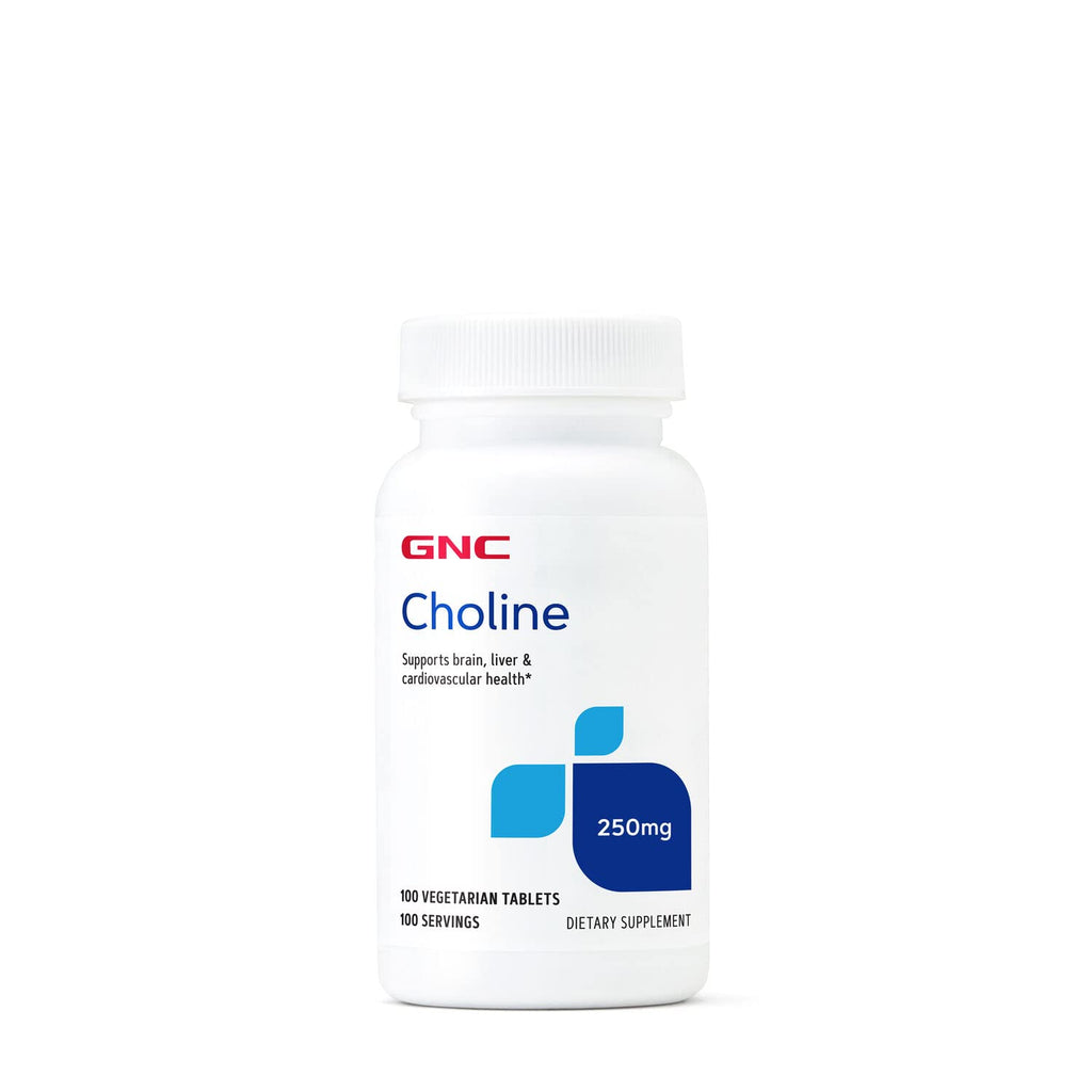 [Australia] - GNC Choline 250mg | Supports Brain, Liver and Cardiovascular Health, Vegetarian | 100 Tablets 