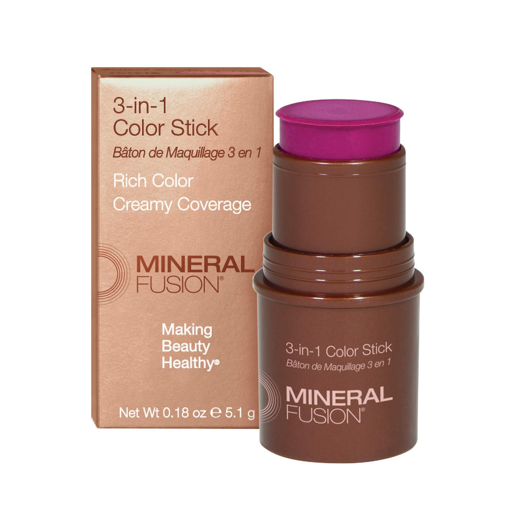 [Australia] - Mineral Fusion 3-in-1 Color Stick, Berry Glow, 0.18 Ounce 