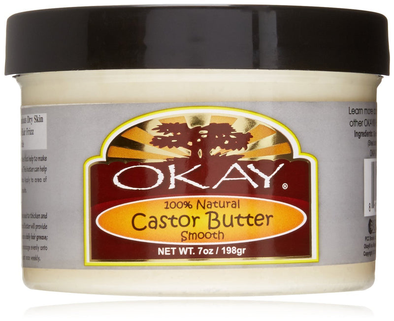 [Australia] - OKAY | Castor Butter | For Hair and Skin | Combat Dry Skin | Control Frizz | 100% Natural | 7 oz 