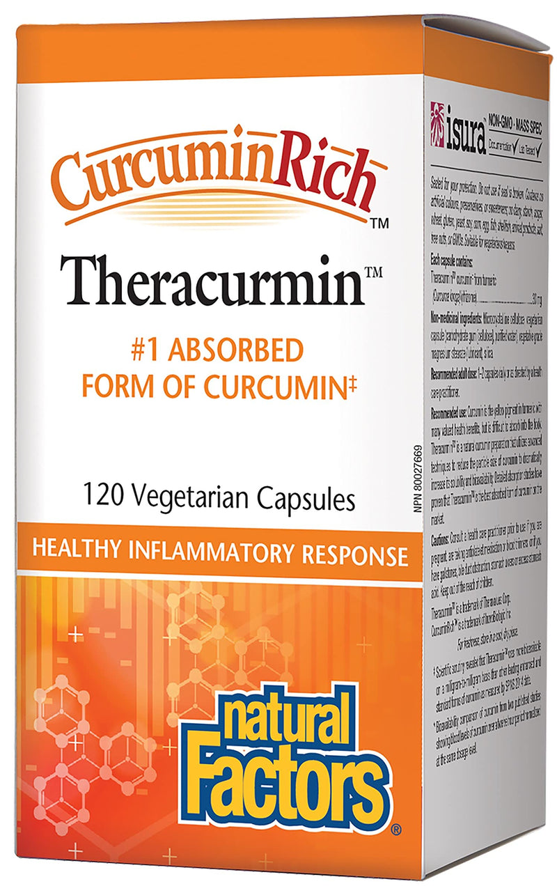 [Australia] - CurcuminRich Theracurmin by Natural Factors, Turmeric, 120 capsules (120 servings) 120 Count (Pack of 1) Standard Packaging 