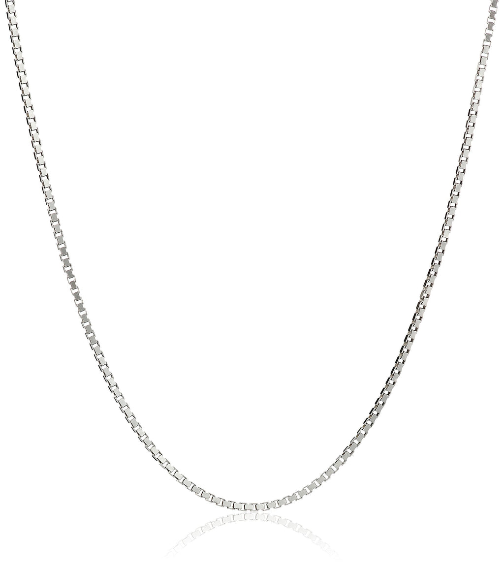 [Australia] - Honolulu Jewelry Company Sterling Silver 1mm Box Chain Necklace, 14" - 36" 14.0 Inches 