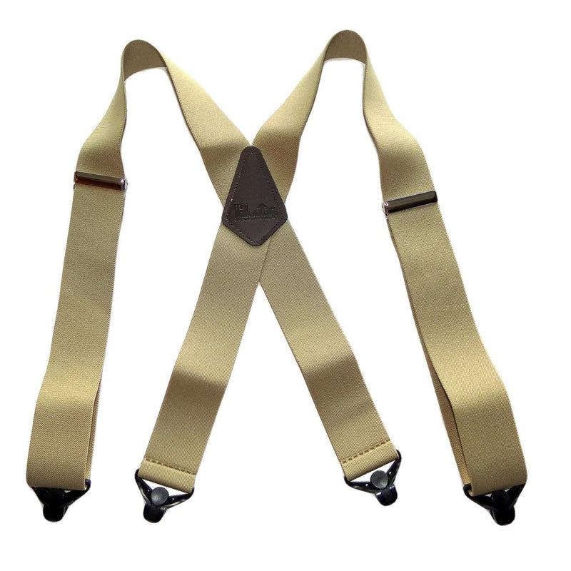 [Australia] - Holdup Brand Heavy Duty Light SunTan Color Work Suspenders with patented Super Strong Gripper Clasps 