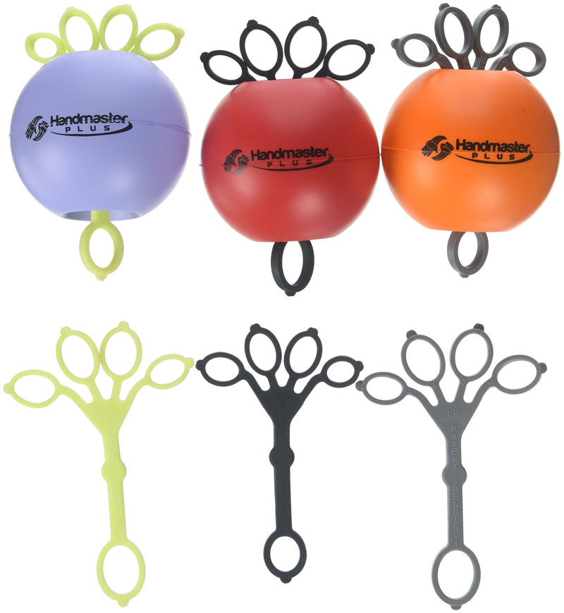 [Australia] - Handmaster Plus Physical Therapy Hand Exerciser (Colours May Vary), 9 Piece Set 