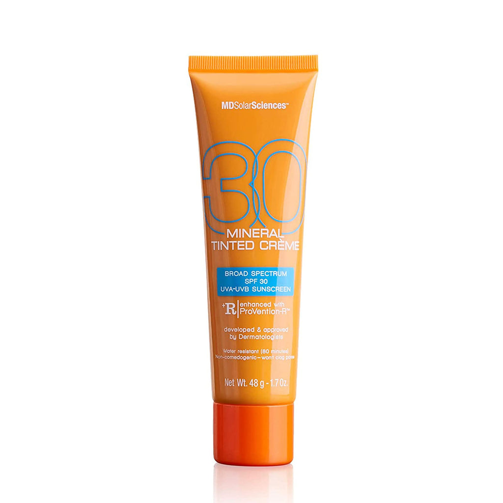 [Australia] - MDSolarSciences Mineral Tinted Crème SPF 30 Sunscreen, Smooth, Lightly Tinted Broad Spectrum UV Protection, Oil-Free, Natural Finish, Water-Resistant, 1.7 Oz 