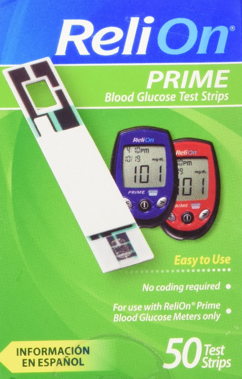 [Australia] - ReliOn Prime Blood Glucose Test Strips (50) 