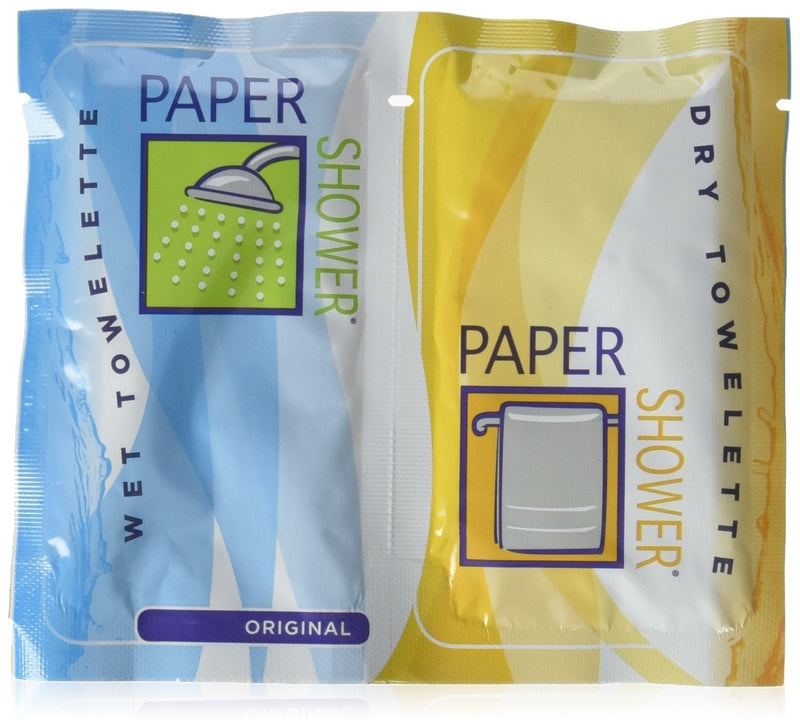 [Australia] - Paper Shower - Original - Body Wipe Company - Dual Wet and Dry towelette - On The go Shower Body Wipe for All Ages - Body Cleaning towelettes - 12 Dual Packs 12 Count (Pack of 1) 