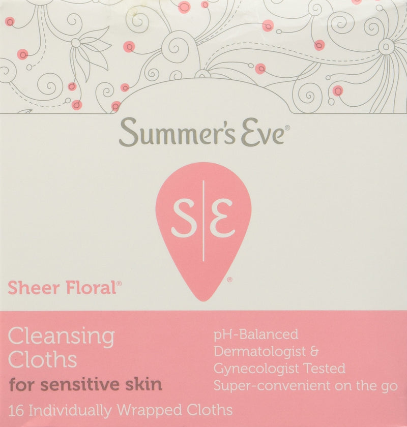 [Australia] - Summer's Eve Cleansing Cloth Sheer Floral, 16 Count (Pack of 3) 