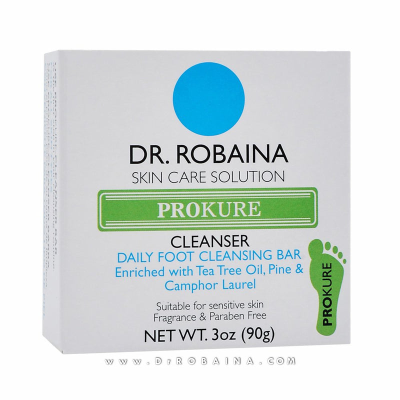 [Australia] - Dr. Robaina Skin Care Solution PROKURE Cleanser Daily Foot and Hand Cleansing Bar for People Prone to Nail Fungus, Athlete’s Foot and Other Foot and Hand Dermatitis 3 oz (90g) 